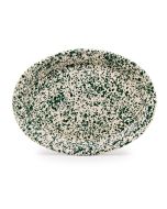 Crow Canyon 17.5" Oval Platter | Green & Cream