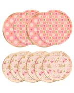 image shows xo, Fetti 32-Pieces Paper Plates | Palm Royale  against a blank, white background
