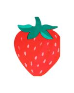 image shows My Mind's Eye 24-Pieces Strawberry Shaped Guest Napkins against a blank, white background