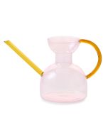 image shows Modern Sprout Glass Watering Can (32oz) | Pink  against a blank, white background