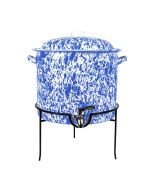  image shows Crow Canyon 15Qt. Beverage Dispenser with Stand | Blue against a blank, white background