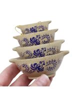 image shows Twinkl Toast Pyrex-Inspired Miniature Cinderella Bowl Stack Ornament | Homestead  against a blank, white background