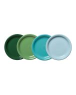 image shows Fiesta® 4-Piece 7.25" Bistro Coupe Salad Plate Set | Aegean against a blank, white background