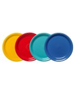 image shows Fiesta® 4-Piece 9" Bistro Coupe Luncheon Plate Set | Vibrant  against a blank, white background