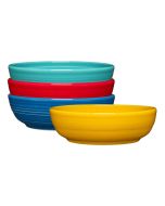 image shows Fiesta® 4-Piece 6.75" Coupe Salad Bowl Set (24oz) | Vibrant against a blank, white background