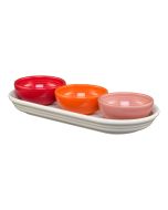 image shows Fiesta® 4-Piece Condiment Set | Sunset Horizon against a blank, white background