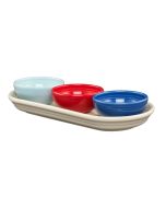 image shows Fiesta® 4-Piece Condiment Set | Americana against a blank, white background
