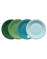 image shows Fiesta® 4-Piece 10.5" Classic Rim Dinner Plate Set | Aegean against a blank, white background