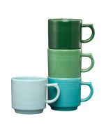 image shows Fiesta® 4-Piece 16oz Stackable Mug Set | Aegean  against a blank, white background