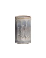  image shows Mosser Glass 1.5 oz Shot Glass | Marble against a blank, white background