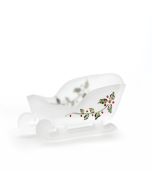 Mosser Glass Holiday Collection Mini Sleigh Figurine | Crystal Satin Decorated