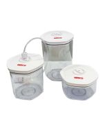 image shows NESCO 3-Piece Vacuum Sealer Canister Set against a blank, white background