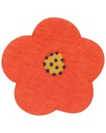 image shows Danica Jubilee Felted Wool Trivet | Poppy against a blank, white background