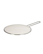 image shows Lodge Cast Iron 11" Stainless Steel Splatter Screen against a blank, white background
