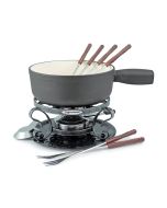 Swissmar Lugano 9-Piece Cast Iron Fondue Set (Black Matte)