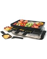 Swissmar Stelvio Raclette Grill - Non-Stick Grill Plate & Stainless Housing - 8 Person