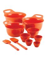 Rachael Ray 10-Piece Mix, Measure and Utensil Set | Orange