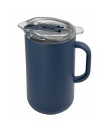 image shows Served 66oz Insulated Drinkware Pitcher | Navy Bean against a blank, white background  