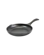 image shows Lodge Cast Iron 8" Chef Style Skillet against a blank, white background