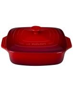Le Creuset 2.75 Qt Covered Square Casserole Dish (Cerise/Cherry Red) - PG1357S3A-2467