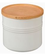 Le Creuset 1 1/2 qt. [5 1/2" diameter] Canister with Wood Lid - White (Storage Containers) PG1518-1416
