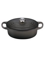 Le Creuset 2.75 Qt. Oval Signature Dutch Oven with Stainless Steel Knob | Oyster Grey