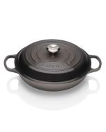 Le Creuset 2.25 Qt. Signature Braiser with Stainless Steel Knob | Oyster Grey