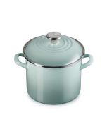 image shows Le Creuset 6 Qt. Enamel On Steel Stockpot with Stainless Steel Knob | Sea Salt against a blank, white background