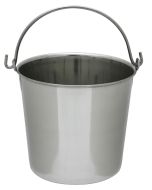 Lindy's 6-Quart Stainless-Steel Pail: use to transport or mix ingredients, remove waste, or as decoration