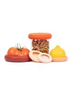 Food Huggers - Set of 5 | Terracotta shown in use