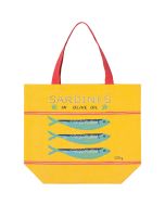 image shows Now Designs by Danica Sardine Tote Bag | Del Mar against a blank, white background  