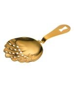 Barfly Stainless Steel Scalloped Julep Cocktail Strainer - Gold Plated (M37029GD)