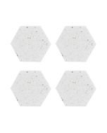 Typhoon | Elements Collection Terrazzo Stone Hexagon Coaster Set
