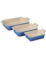 Le Creuset Heritage Rectangular Dishes (Set of 3) | Marseille Blue