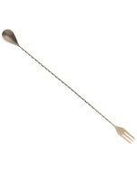 Mercer Barfly 15.75 Antique Copper Bar Spoon with Fork - M37016ACP