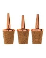 Mercer Barfly Copper-Plated Dasher Tops - Set of 3 - M37049CP