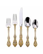 Oneida 18/10 Stainless Steel 20-Piece Flatware Set | Golden Michelangelo