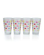 Frosted Multi-Color Dots Fiesta Glassware