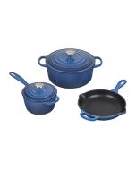 Le Creuset 5-Piece Signature Cookware Set with Stainless Steel Knobs | Marseille Blue