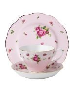 Royal Albert New Country Roses Collection Vintage 3-Piece Tea Set | Pink
