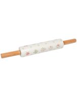 image shows Danica Heirloom Camellia 18.5" Rolling Pin   against a blank, white background  
