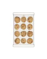 Nonstick Cooling Rack Top View with Cookies