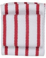 White-and-Red Basketweave 100% Cotton Dish Towel: 140212