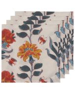 Danica Heirloom 18" x 18" Block Print Napkins (Set of 4) | Marigold