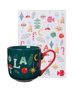 Danica Jubilee Mug and Dishtowel Set | Fa La La