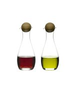 Sagaform Nature Oil & Vinegar Bottles with Oak Stopper