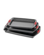 Rachael Ray 3-Piece Nonstick Sheet Pan Set | Red