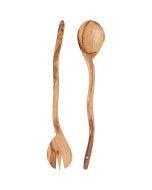Danica Heirloom Wavy Salad Servers (Set of 2 ) | Olive Wood