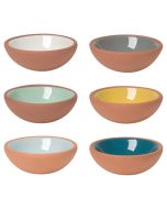 Now Designs Dip Terracotta Pinch Bowls | Set of 6