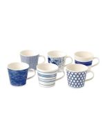 Royal Doulton Pacific Mixed 16 oz Mugs Set of 6